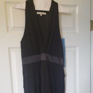 Woman's Ruffled  Chiffon Black Dress size 14